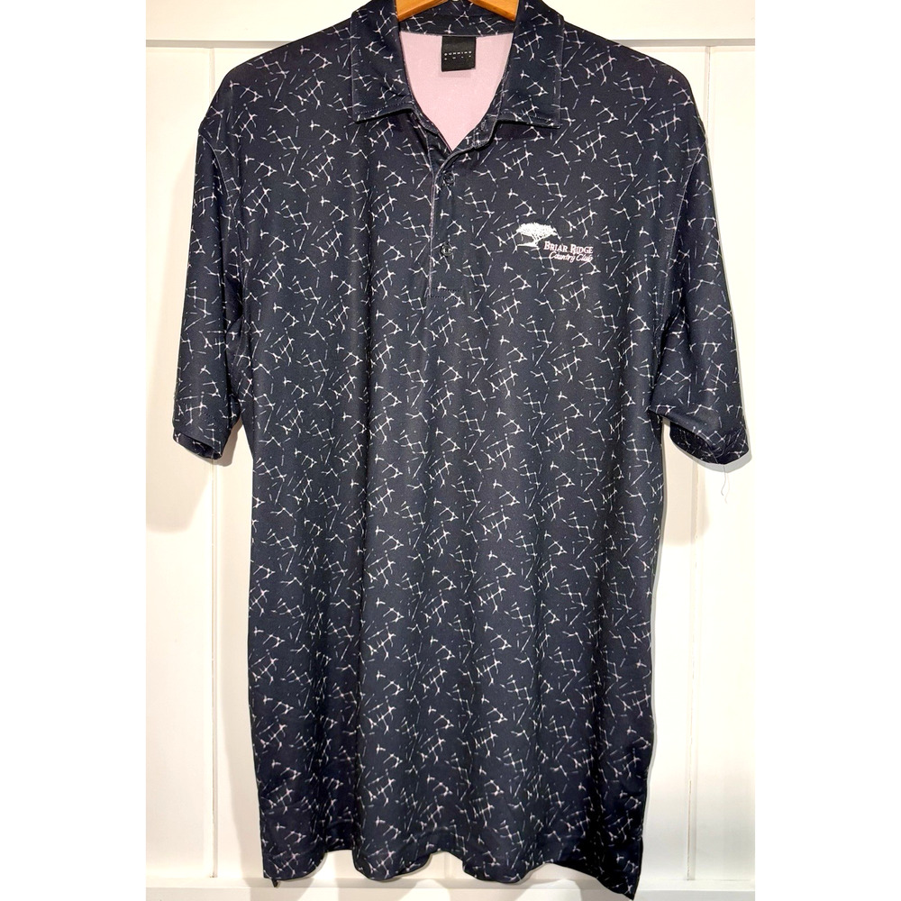 Dunning Player Jersey Performance Polo Golf Shirt Men Size Large Briar Hills CC